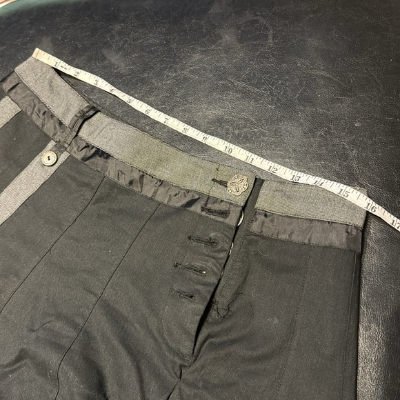 D Vintage Y2k Button Pleated Layer Pinstripe Fit Flare Rave Moto Rock Whimsygoth - Picture 7 of 7